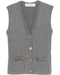 Golden Goose - Cable-Knit Chain-Detail Vest - Lyst