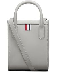 Thom Browne - Small Vertical Logo-Detail Tote Bag - Lyst