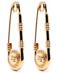 Versace - Safety-pin Medusa Earrings - Lyst