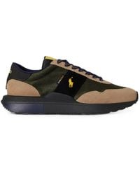 Polo Ralph Lauren - Train 89 Leather-Panelled Sneakers - Lyst