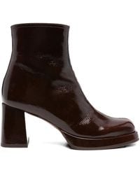 Chie Mihara - Stiefel aus Lackleder mit Blockabsatz 75mm - Lyst