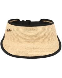 Borsalino - Jenny Logo-Plaque Straw Visor - Lyst