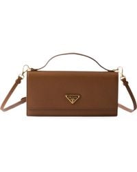 Prada - Mini Saffiano Leather Wallet - Lyst