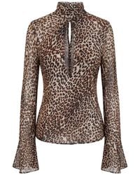 Nicholas - Leopard-Print Blouse - Lyst