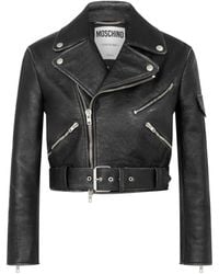Moschino - Bikerjacke aus Leder - Lyst