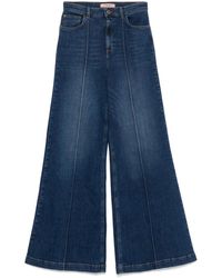 Twinset - Jeans Met Wijde Pijpen - Lyst