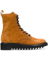 Giuseppe Zanotti Ridged Sole Military Boots - Brown