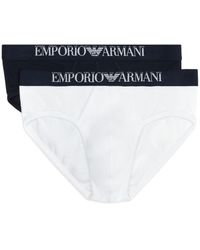 Emporio Armani - Lot de deux boxers à bande logo - Lyst