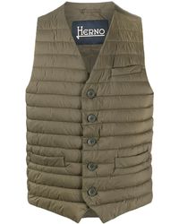 Herno - Quilted V-Neck Gilet - Lyst