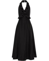 Rebecca Vallance - Robe Mi-Longue Sable À Volants - Lyst