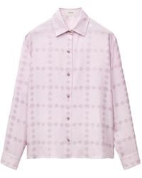 Versace - Chemise En Crêpe De Soie À Motif En Jacquard - Lyst