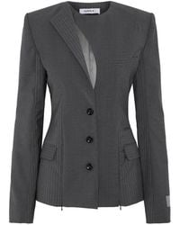 SRVC Studio - Cut-Out Pinstripe Jacket - Lyst