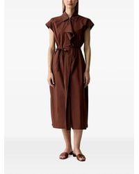Benetton - Sleeveless Tie-Belt Midi Shirt Dress - Lyst