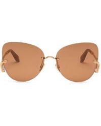 Roberto Cavalli - Rimless Butterfly-Frame Sunglasses - Lyst