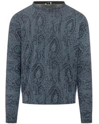 Etro - Paisley Crew-Neck Sweater - Lyst