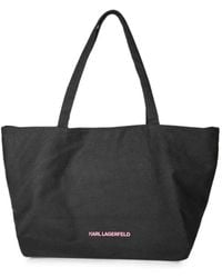 KARL LAGERFELD - Karl Autograph Strass-Embellished Tote Bag - Lyst