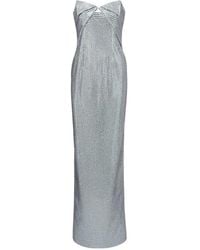 Roland Mouret - Origami-Drape Diamante Maxi Dress - Lyst