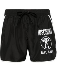 Moschino - Contrasting-trim Swim Shorts - Lyst