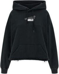 MM6 by Maison Margiela - Gauze Frayed Hoodie - Lyst