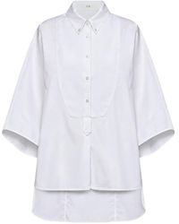 Co. - Bib-Detail Batwing-Sleeve Shirt - Lyst