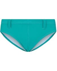 DSquared² - Logo-Print Belt-Loop Swim Briefs - Lyst