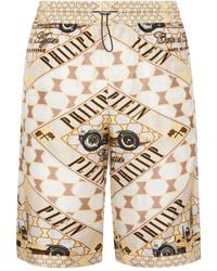 Philipp Plein - Cool Kid Cut Printed Silk Shorts - Lyst