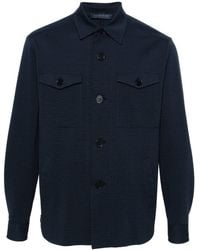 Harris Wharf London - Seersucker Shirt Jacket - Lyst