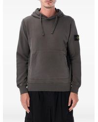Stone Island - 6100062 Sweat À Capuche Et Poche Kangourou En Polaire De Coton Biologique - Lyst