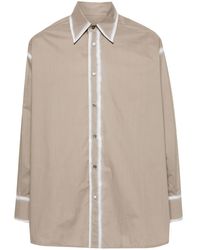 MM6 by Maison Martin Margiela - Popeline-Hemd Mit Kontrastdetails - Lyst