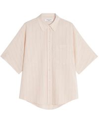 Maison Kitsuné - Camisa A Rayas Diplomáticas Con Manga Corta - Lyst