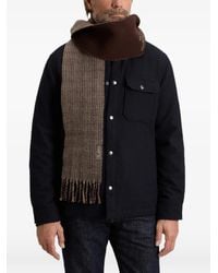 Woolrich - Karierter Schal Mit Fransen - Lyst