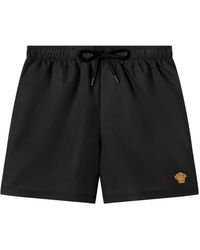 Versace - Medusa-Embroidered Swim Shorts - Lyst