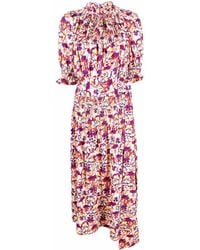 Rabanne - Asymmetrisches Kleid mit Blumen-Print - Lyst
