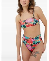 Billabong - Islands Away Rev Zoe Floral-Print Bikini Top - Lyst