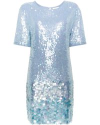 P.A.R.O.S.H. - Robe courte brodée de sequins - Lyst