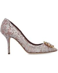 Dolce & Gabbana - Powder Calf Leather With Heel - Lyst