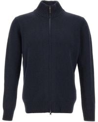 Kangra - Ribbed Zip-Up Cardigan - Lyst
