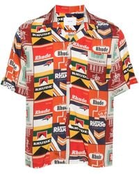 Rhude - Silk Mini Cigarette Shirt For - Lyst