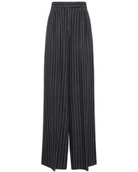 Max Mara - Pinstriped Wide-Leg Trousers - Lyst