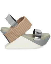 United Nude - Delta Wedge Puffier Quilted Metallic Sandals - Lyst