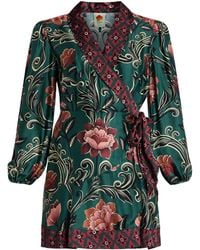 FARM Rio - Floral-Print Mini Dress - Lyst