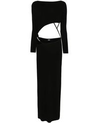 Gcds - Asymmetric Ribbed Maxi Dress - Lyst
