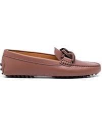 Tod's - Kate Gommino Bubble Leather Loafers - Lyst