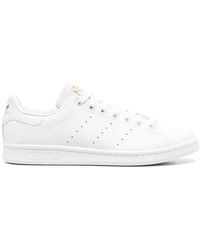 adidas - Perforated Low-top Leather Sneakers - Lyst