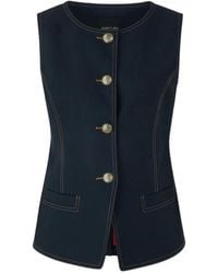 Marc Cain - Button Seam Waistcoat - Lyst