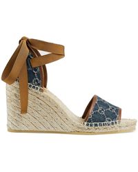 Sandalias con cuña Gucci de mujer