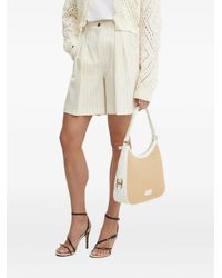 SIMONA CORSELLINI - Pinstripe-Pattern Pleated Tailored Shorts - Lyst