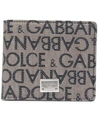 Dolce & Gabbana - Cartera con logo en jacquard - Lyst