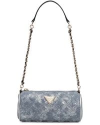 Guess - Giully Quilted Metallic-Effect Shoulder Bag - Lyst