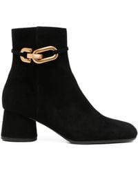 Baldinini - Chain-Link Suede Boots - Lyst